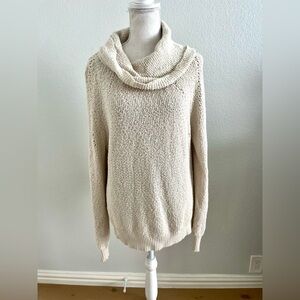 Free People Cream Turtleneck Sweater